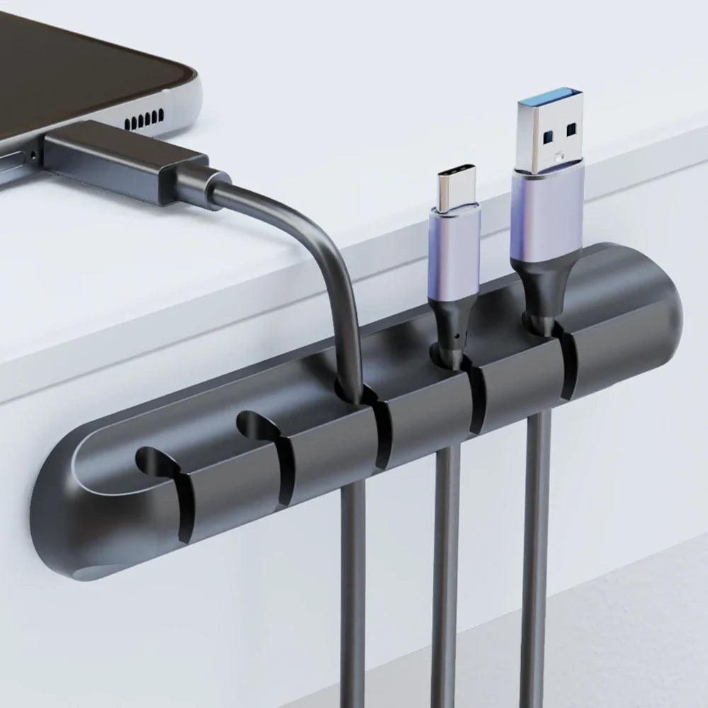 Adhesive Cable Holder Clips Cord Management Wire Organizer for Desktop USB Charging Cable Nightstand Power Cord Mouse Cable Pi-Mart