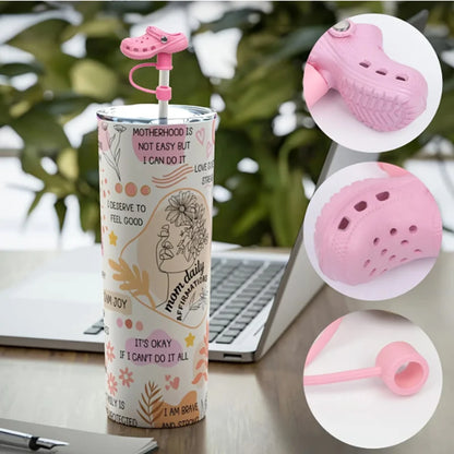 1PCS Cute Slipper Silicone Straw Cover For 30/40 Oz Stanley Cup Reusable 10mm Straw Cover Dust And Splash Proof Straw Cover NovaCart