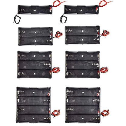 3pcs 18650 Battery Holder with Wire 3.7V,7.4V, 11.1V, 14.8V 18650 Battery Holder Box for Battery storage charging Pi-Mart