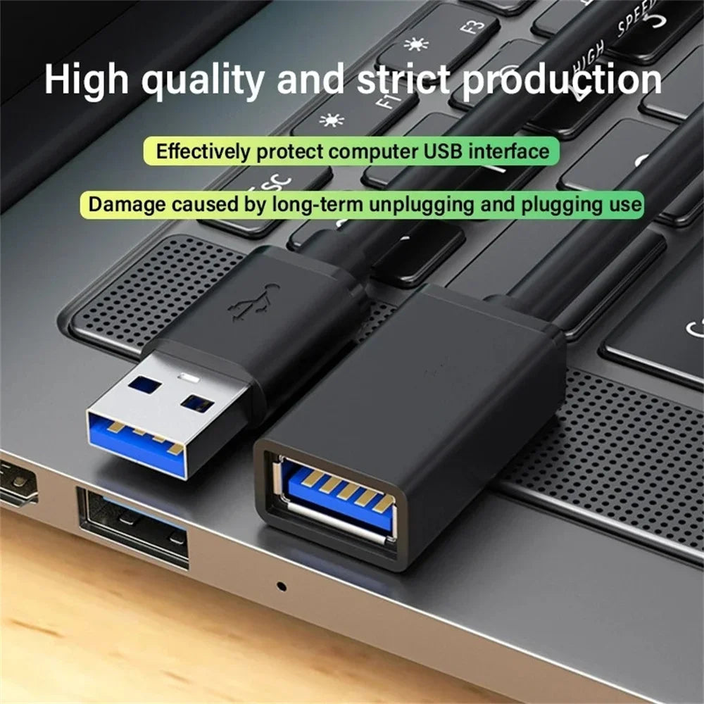 5Gbps Male to Female USB 3.0 Extension Cable USB3.0 Extender Data Cord For PC PS3 Laptop to U Disk Smart TV USB Extension Cable Pi-Mart