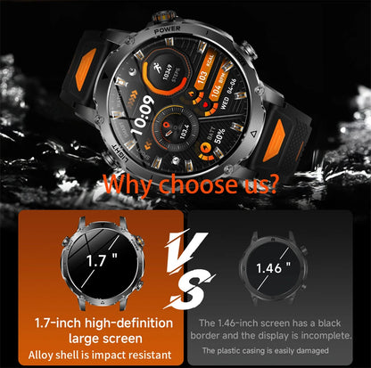 2026 New GPS Smart Watch For Men 1400mAh Battery Outdoor Sports Compass Watches Bluetooth Call IP68 Waterproof Smartwatch gift NovaCart