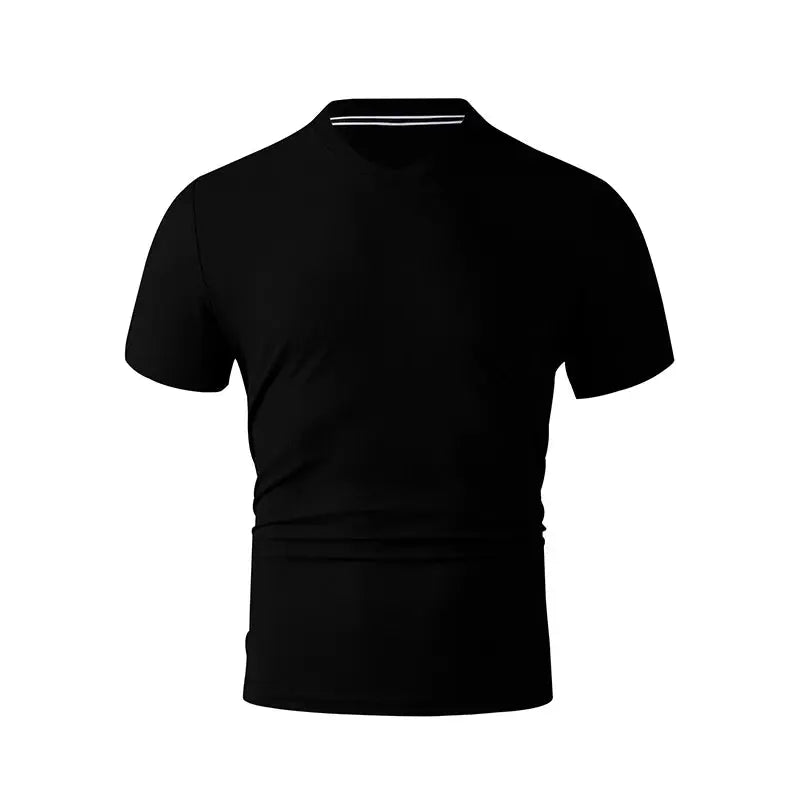 2025 New Men's Casual Fashion Simple V-neck Short Sleeved T-shirt Summer Comfortable Breathable Versatile Top NovaCart