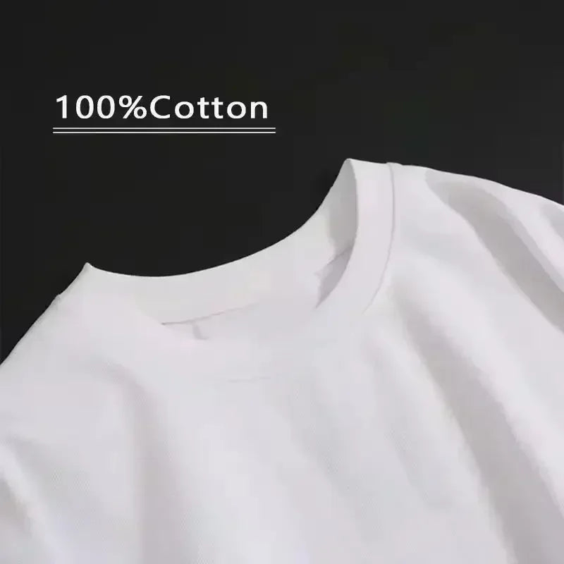 High Street Retro and Interesting Printed Loose and Comfortable Pure Cotton Short-sleeved T-shirt for Both Men and Women NovaCart
