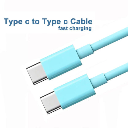 PD 60W USB C to USB Type C Cable Fast Charge Data Cable For Iphone 15 15Pro Huawei Samsung Xiaomi Data Line Black White 1M 2M 3M Pi-Mart