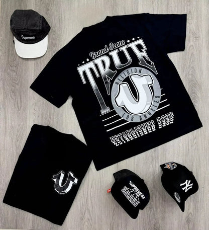 Men's Trendy Brand High-quality New Letter Print Comfortable and Breathable Round Neck T-shirt Summer Outdoor Street Soft Top NovaCart