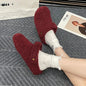 🩴 Winter Cotton Drag Outside Flat Fluffy Slippers FitiqueFit