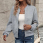 Women’s Solid-Color Zipper Stand-Collar Jacket FitiqueFit
