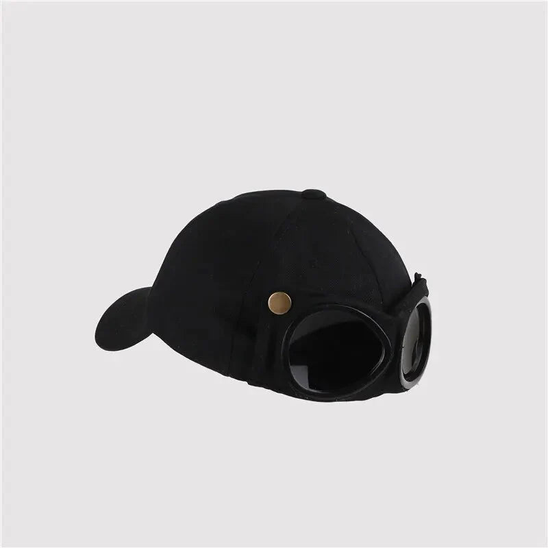 Aviator Baseball Cap – Unisex Summer Hat with Built-In Sunglasses FitiqueFit