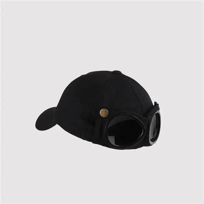 Aviator Baseball Cap – Unisex Summer Hat with Built-In Sunglasses FitiqueFit