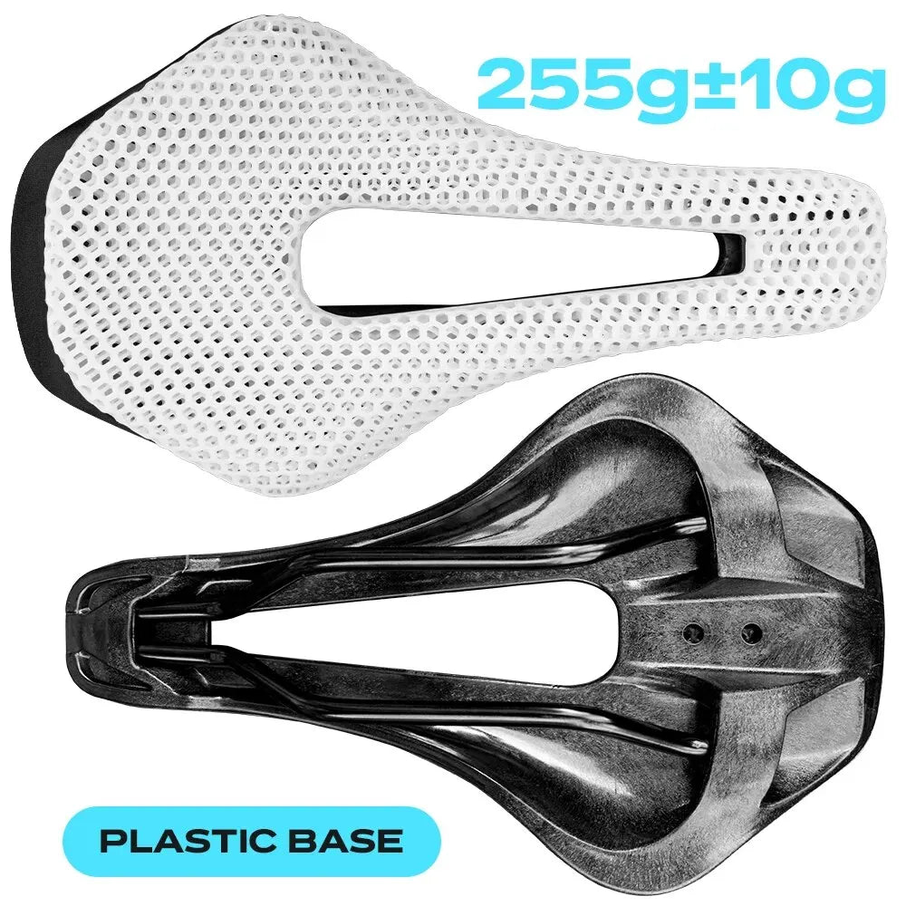 RYET 3D Printed Bike Saddle Ultralight Carbon Fiber Hollow Comfortable Breathable MTB Gravel Road Bicycle Cycling Seating Parts Pi-Mart