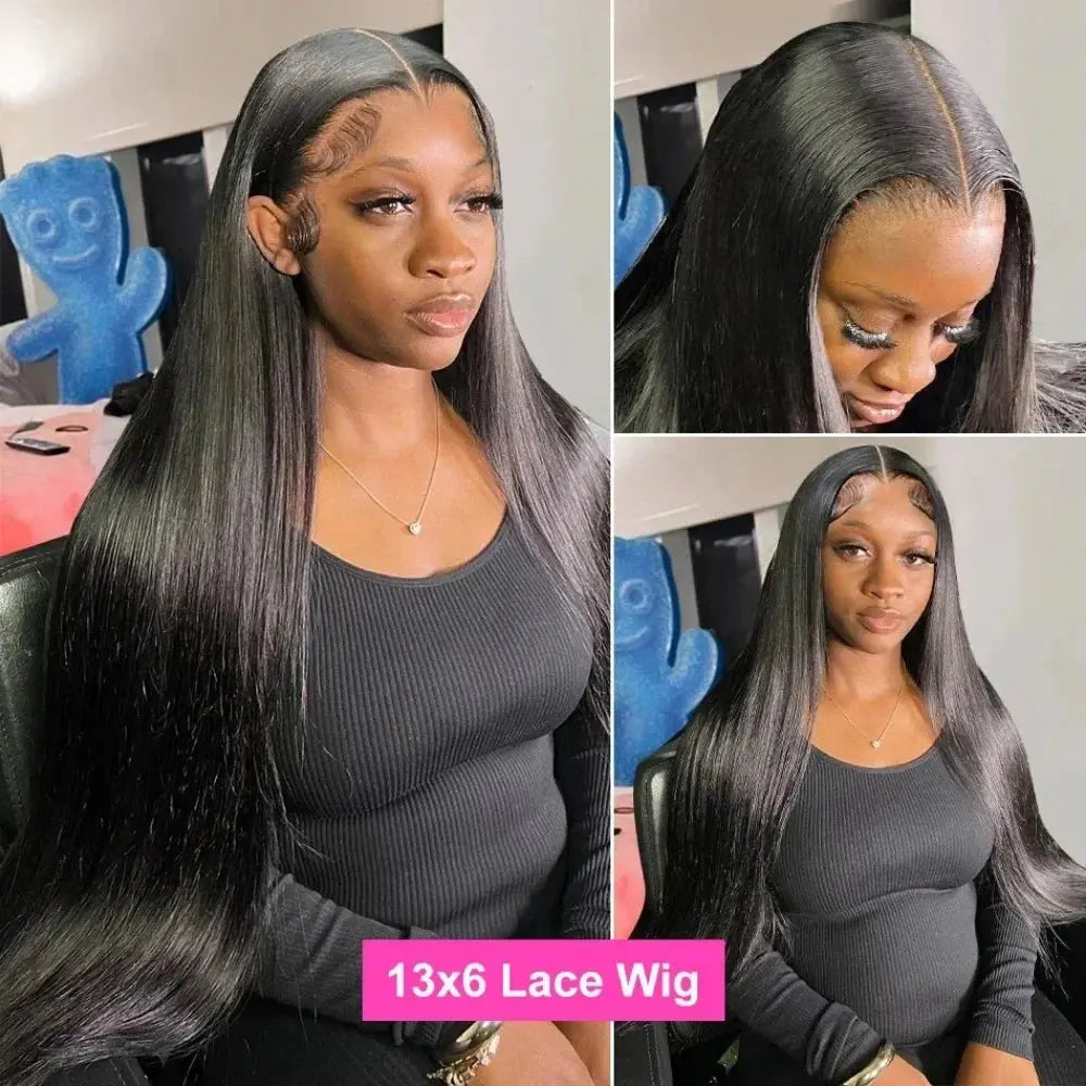 200 Density 13x4 13x6 Full Frontal 360 HD Transparent Lace 40 46 Inch Long Straight 5x5 Closure Human Hair Pre plucked Wigs NovaCart