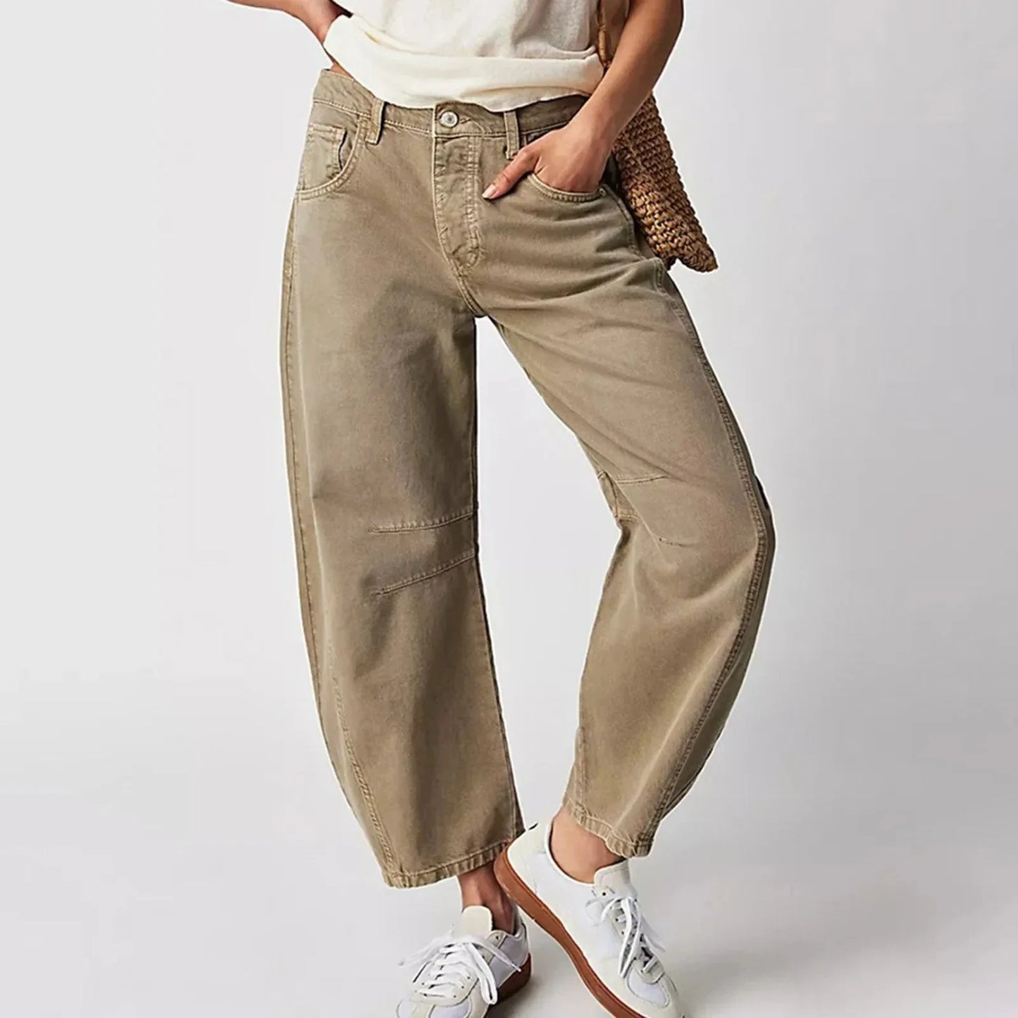Women's Y2K Baggy Mid-Waist Wide-Leg Jeans – 90s Streetwear Vibe FitiqueFit