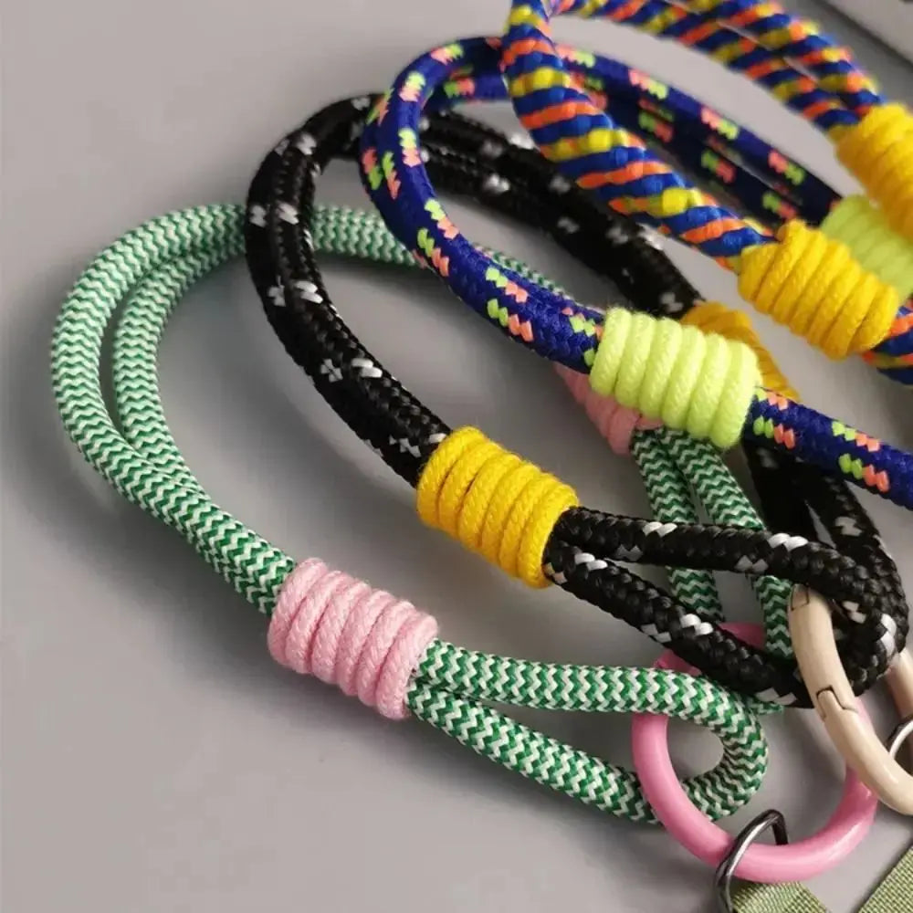 Portable Phone Lanyard Phone Hanging Rope Fashion Candy Color Phone Wrist Straps Nylon Anti-lost Rope Keychain Phone Accessories NovaCart