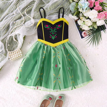 2025 Summer Children's Casual Skirt Princess Costume Moana Girls Dress Princess Cosplay Clothing Girls Carnival Costume Outdoor NovaCart