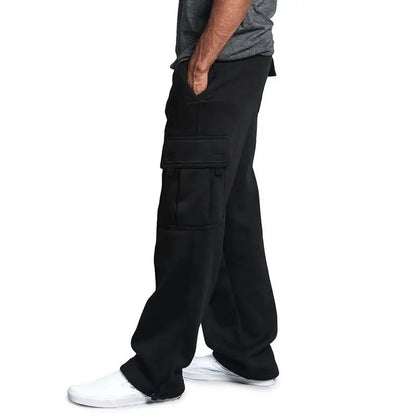 Mens Sweatpants Straight Fit Joggers for Sports and Streetwear Loose Oversized Drawstring Long Pants Men Multi-pocket Pants NovaCart