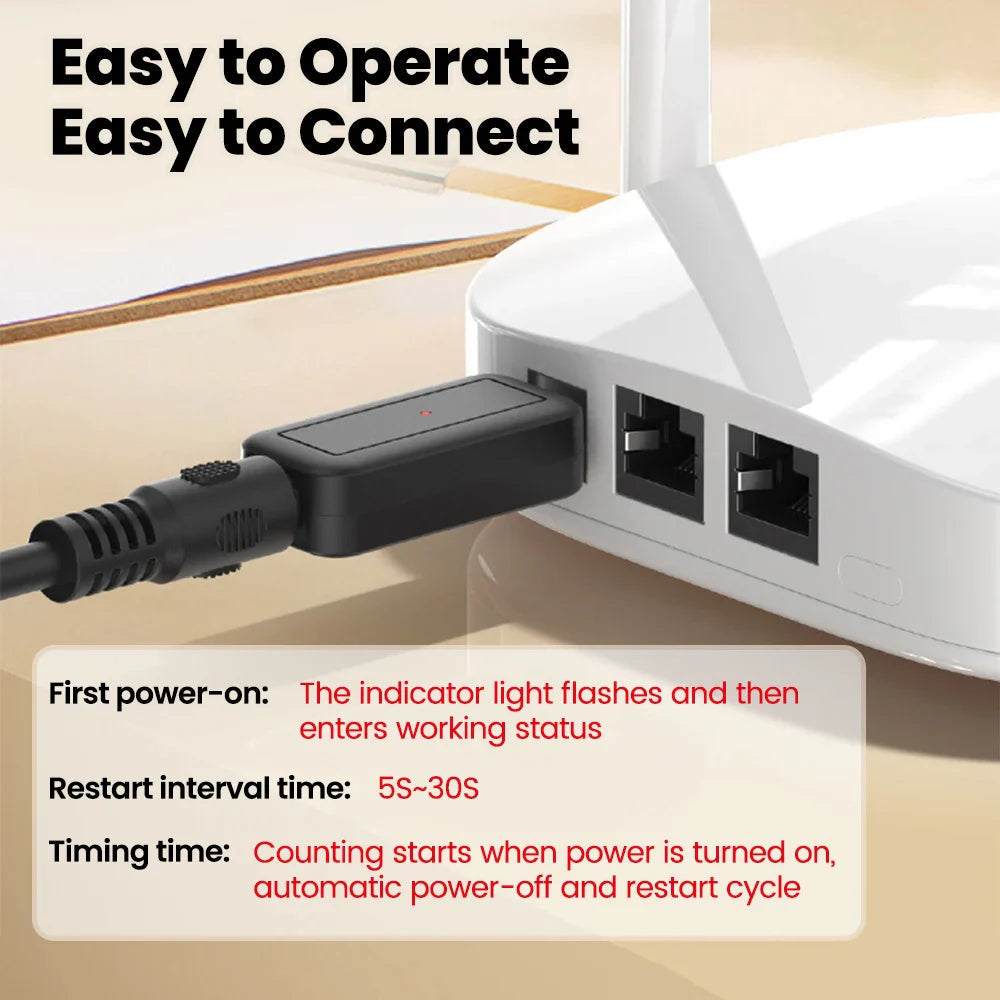 DC WiFi Auto Reboot Router Router 24H Automatic Power Off Reset Tool 5.5x2.1mm Restart Control Line 5V-24V Pi-Mart