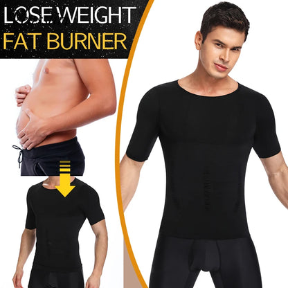 Men Body Shaper Slimming Compression Shirts Gynecomastia Undershirt Seamless Waist Trainer Muscle Belly Weight Loss Shapewear NovaCart