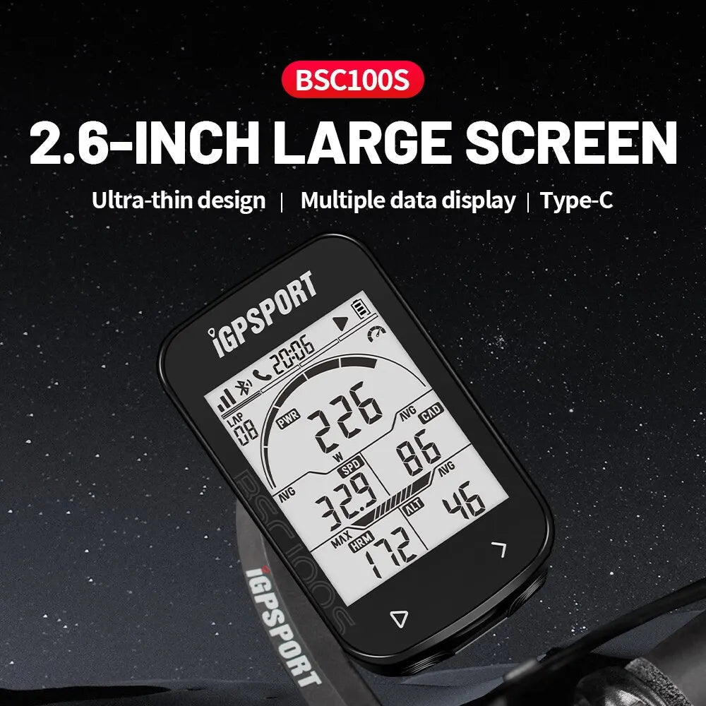 GPS Bike Computer IGPSPORT BSC100S Cycle Wireless Speedometer Bicycle Digital Stopwatch Cycling Odometer Cycling Computer Pi-Mart