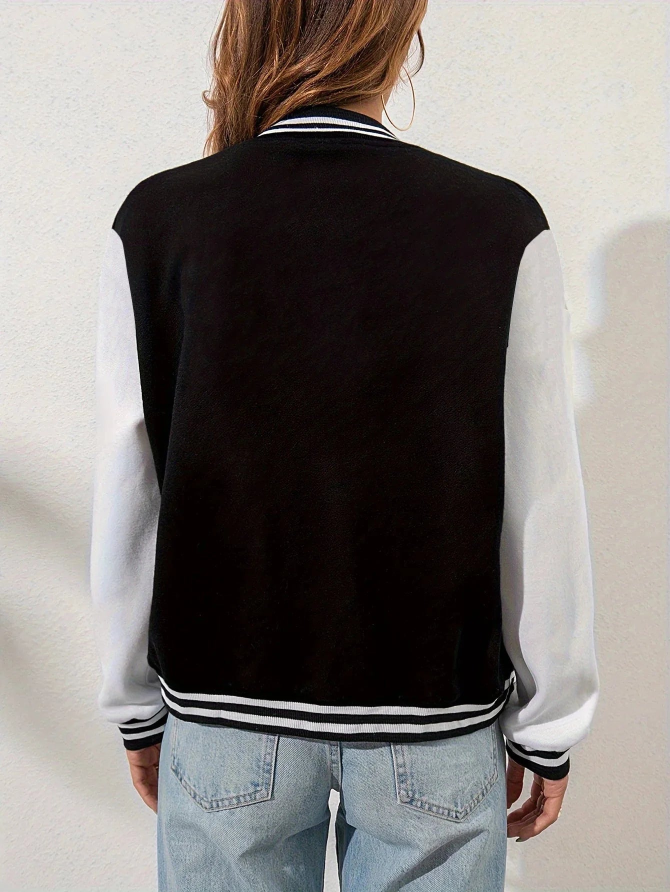 New York “23” Letter Printed Baseball Jacket Women FitiqueFit