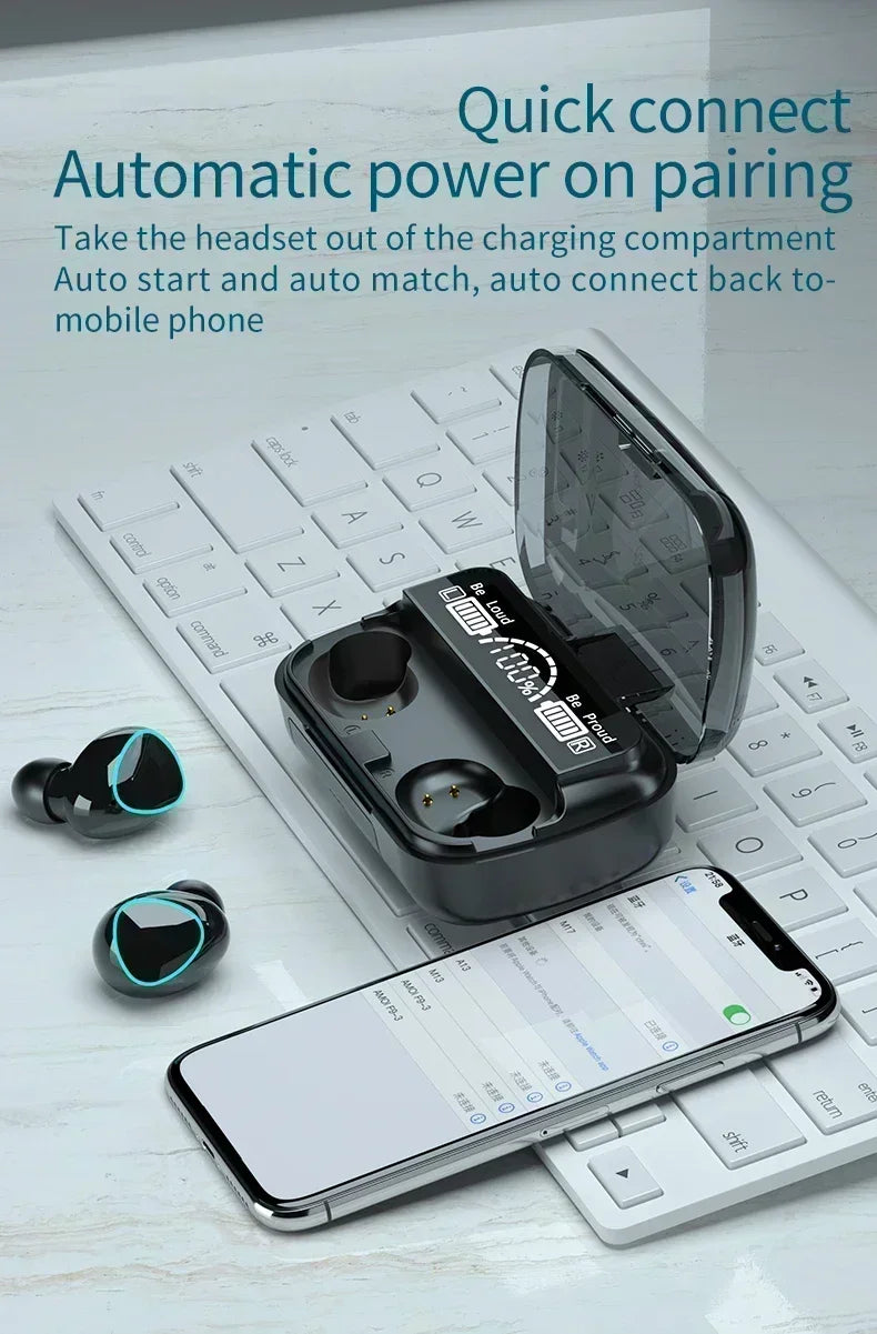 M10 Wireless Headphone Bluetooth Earphones Waterproof Earpieces Sport Earbuds For Huawei Iphone OPPO Xiaomi TWS Music Headset NovaCart