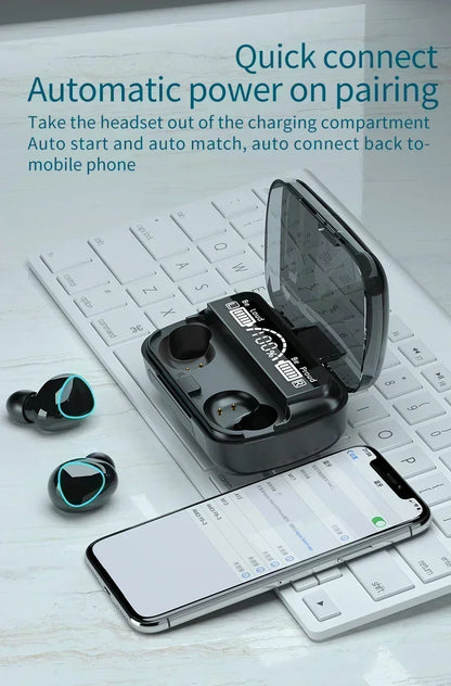 M10 Wireless Headphone Bluetooth Earphones Waterproof Earpieces Sport Earbuds For Huawei Iphone OPPO Xiaomi TWS Music Headset NovaCart