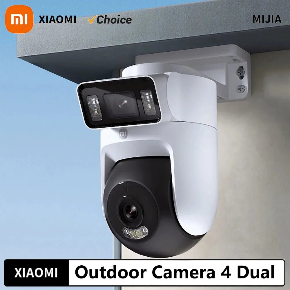 New Xiaomi Outdoor Camera 4 Dual Lens 5MP 3K HD Dual View Monitoring Panoramic Closeup Tracking IP66 Weatherproof AntiTheft - CN NovaCart