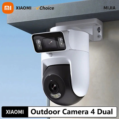 New Xiaomi Outdoor Camera 4 Dual Lens 5MP 3K HD Dual View Monitoring Panoramic Closeup Tracking IP66 Weatherproof AntiTheft - CN NovaCart