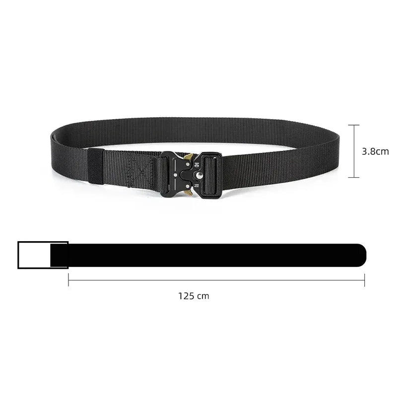 Tactical Quick Release Belt Military Style Nylon Waistband Durable Breathable Adjustable Outdoor Hiking Work Casual Belt for Men Pi-Mart