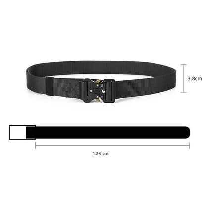 Tactical Quick Release Belt Military Style Nylon Waistband Durable Breathable Adjustable Outdoor Hiking Work Casual Belt for Men Pi-Mart
