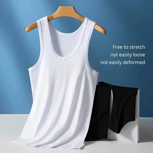 1/3 Pack Four Seasons Men's Cotton Joker Vest Teenagers Simple Fit Sports Fitness T-shirt Middle-aged Casual Sleeveless Shirt Pi-Mart