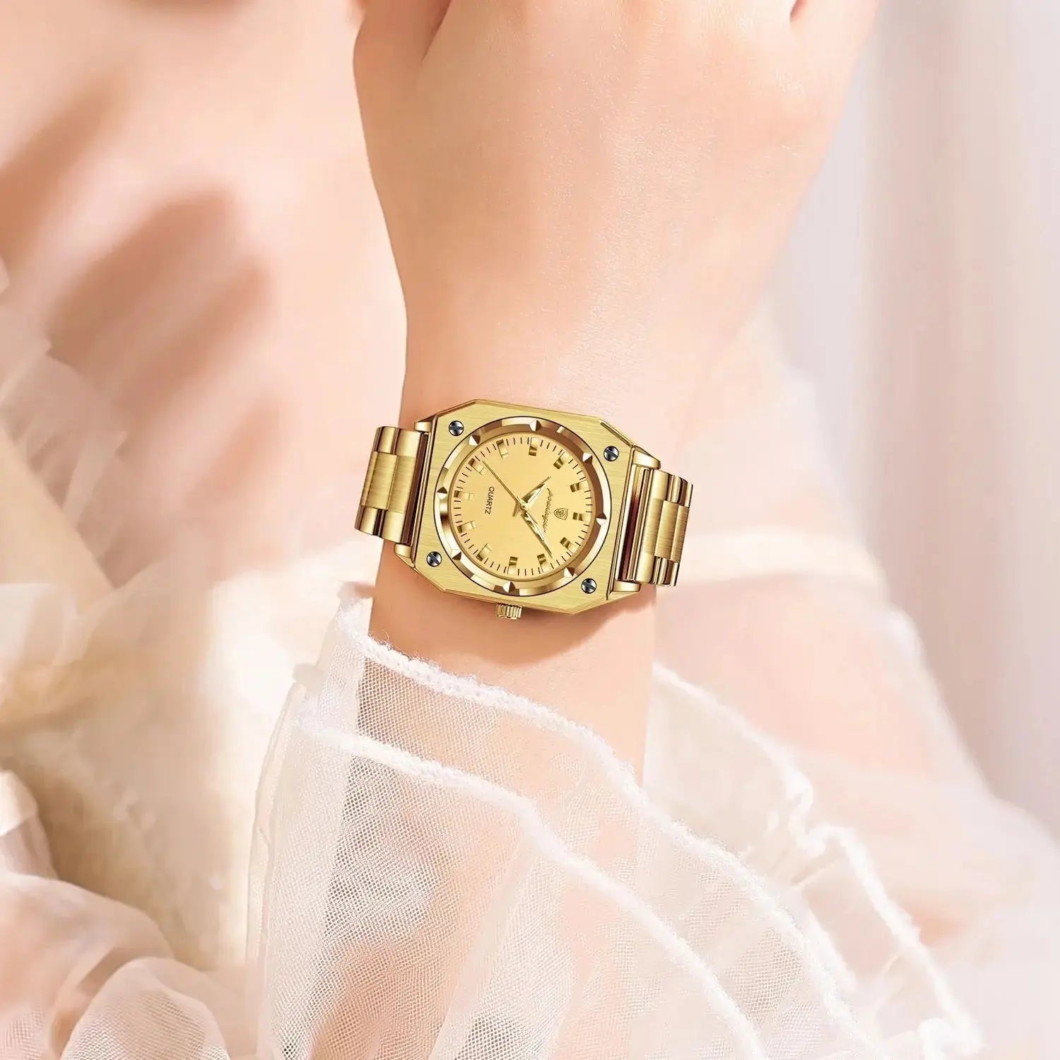POEDAGAR Luxury Elegant Square Ladies Watch Waterproof Luminous Watch for Woman Stainless Steel Quartz Women's Watches Reloj+box NovaCart