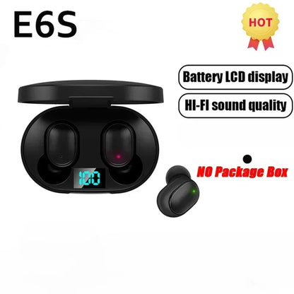E6S Wireless Bluetooth Earphones TWS Bluetooth Headset Wireless Earbuds Noise Cancelling Earphones with Microphone Headphones NovaCart