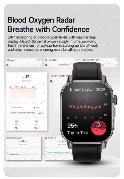 2026 New Model Uric Acid & Lipid Health Analysis Smart Watch Men ECG+PPG Bluetooth Call 2.01-inch Flashlight Smartwatch Women NovaCart