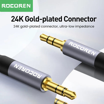 Rocoren Audio Cable 3.5 mm Jack Male to Male Aux Cable For Phone Headphone Car MP3 Speaker Computer 3.5mm Jack Aux Wire Cord 5M Pi-Mart
