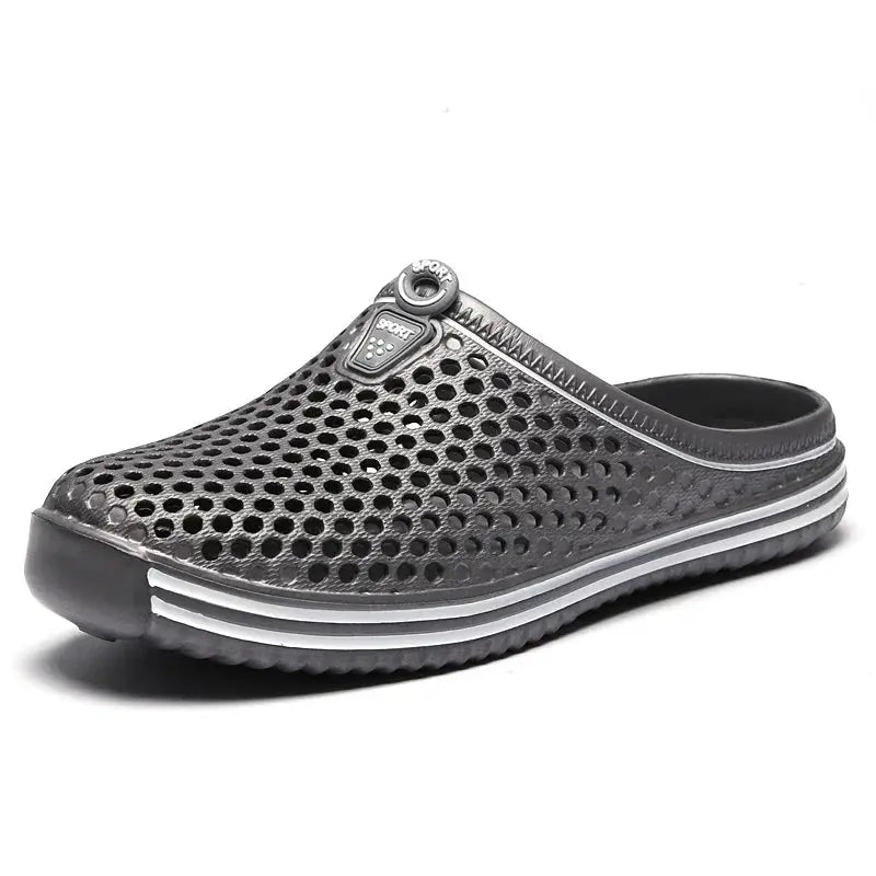 Summer Couple Breathable Half Slippers Men Outdoor Baotou Hole Sandals Beach Flip-flops Men's Casual Flip-flops Platform Sandals NovaCart