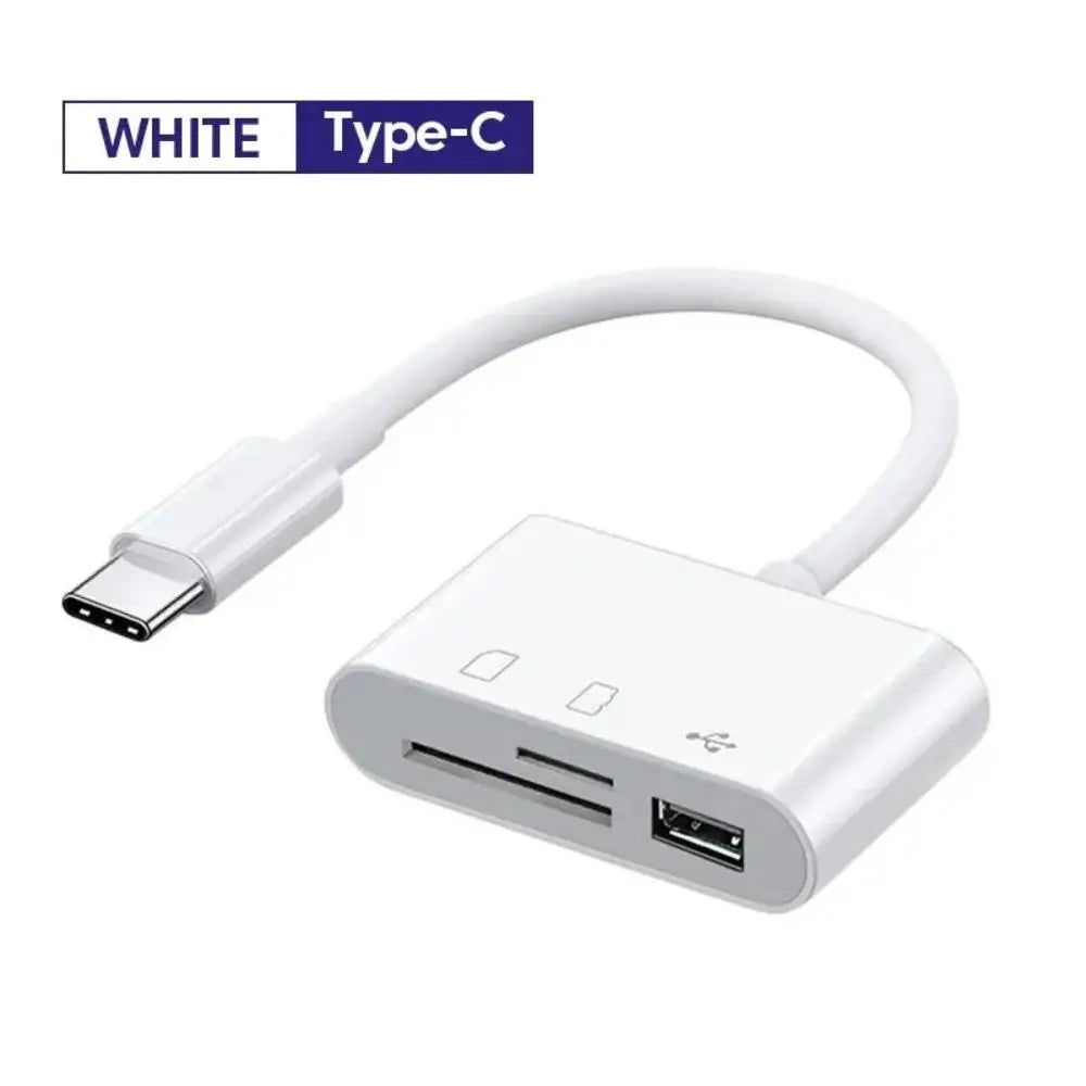 3-in-1 Type C adapter for TF, CF, and SD memory card readers, compatible with Huawei, MacBook Pro, and other devices Pi-Mart