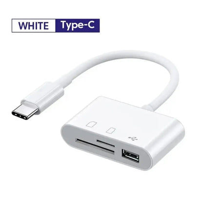 3-in-1 Type C adapter for TF, CF, and SD memory card readers, compatible with Huawei, MacBook Pro, and other devices Pi-Mart