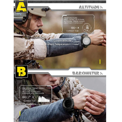 NORTH EDGE Men's sport Digital watch Hours Running Swimming Military Army watches Altimeter Barometer Compass waterproof 50m NovaCart