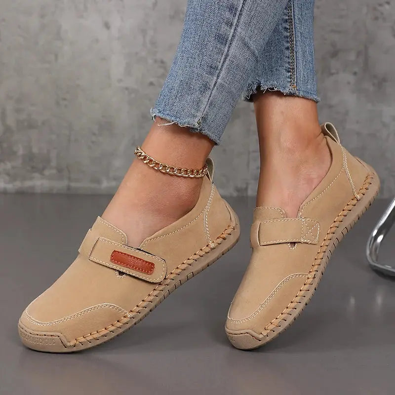 Handmade Leather Women Shoes Casual Comfortable Slip on Loafers Women Leather Shoes Moccasins Walking Shoes Summer Direct Sales NovaCart