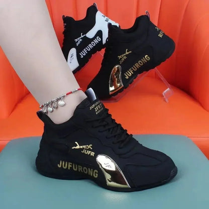 Sneakers  Breathable Ladies Mesh Lace Up Sports Platform Shoes for Women