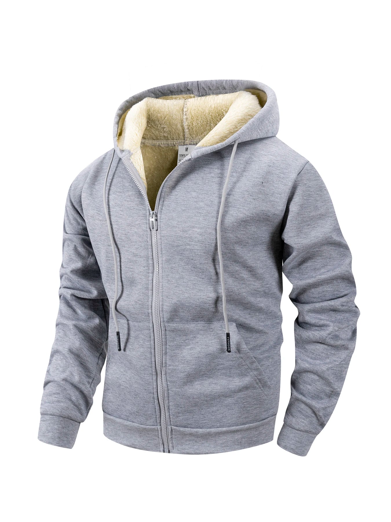 Winter Men's Zipper Jacket Fleece Warm Windproof Hoodies Heavyweight Cardigan Casual Sports Long Sleeve Sweatshirts Hooded Coat NovaCart