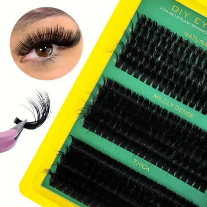 60D80D100D Thick False Eyelashes with Mixed Length, D Curl Cat-Eye Style for a Fluffy And Dramatic Look Suitable for Beginners NovaCart
