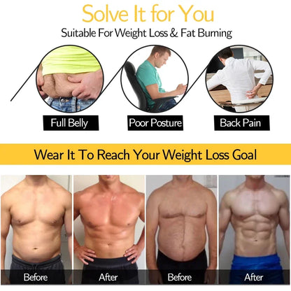 Men Weight Loss Shapewear T-Shirt Body Shaper Slimming Compression Shirts Gynecomastia Undershirt Waist Trainer Muscle Tank Tops NovaCart