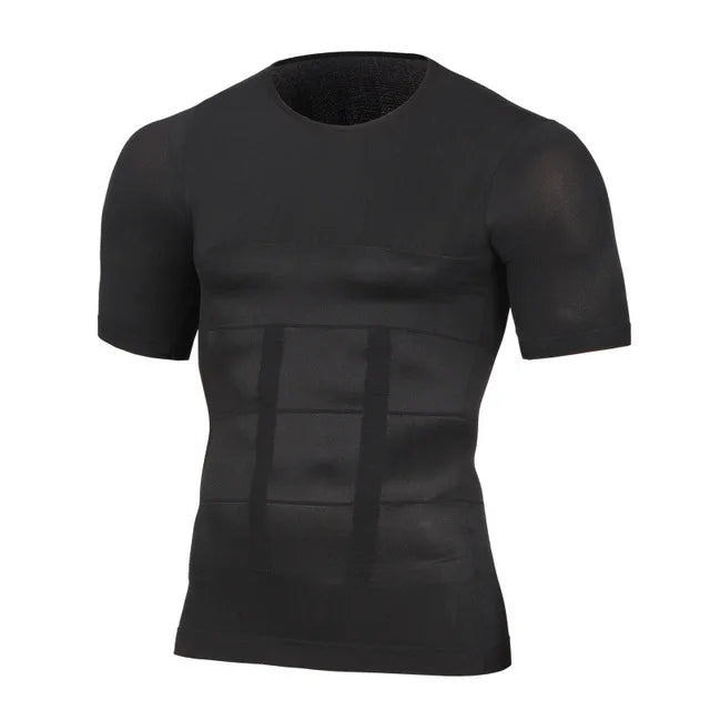 Mens Slimming Body Shaper Compression Shirt Tummy Control Slimmer Shapewear Gynecomastia Undershirt Posture Corrector Tops NovaCart