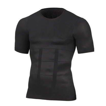 Mens Slimming Body Shaper Compression Shirt Tummy Control Slimmer Shapewear Gynecomastia Undershirt Posture Corrector Tops NovaCart