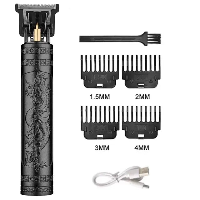 T9 Vintage Men's Electric Hair Clipper Beard Trimmer/Rechargeable Hair Cutting Machine With Nose Hair Trimmer Kit Boyfriend Gift NovaCart