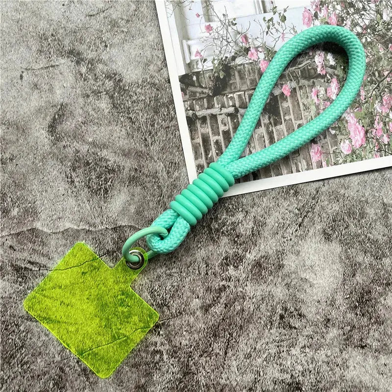 Wrist Strap for Phone Contrasting Colors Lanyard Keys Metal Keyring Accessories With Patch Cellphone Charm Luxury Hand Strap NovaCart