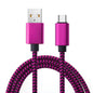 USB Type C Cable Date Sync 2.4A Fast 1M 2M 3M Charging Nylon Braided Wire Charger Cable For Samsung Huawei Android Mobile Phone Pi-Mart
