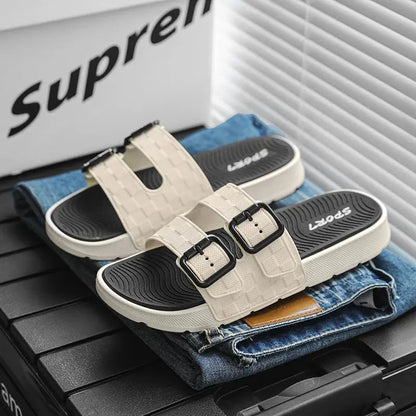 Summer beach slippers men's fashion comfortable breathable sandals ultra-light indoor and outdoor men's slippers plus size 46 47 NovaCart
