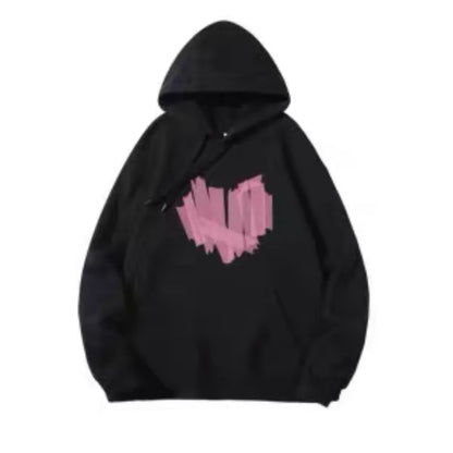 Hooded Cute Hoodies Womens Clothes Sherpa Abstract Lettering Youthwear Ribbed Hem Autunm Reducing Age Washable Apparel Sherpa NovaCart